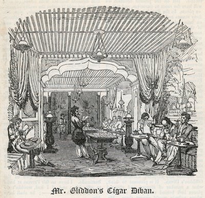 Il Cigar Divan di Mr Gliddon, King Street, Covent Garden da English School