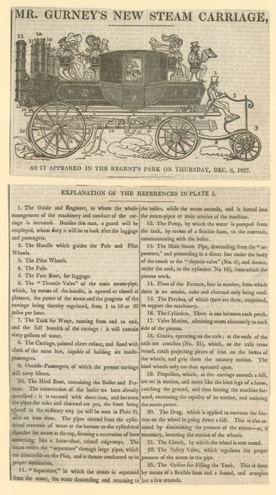 La nuova carrozza a vapore di Mr Gurney da English School
