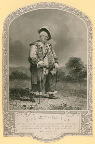 Mr Hackett come Falstaff da English School