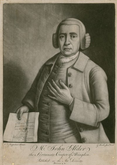 Mr John Alder, il fortunato bottaio di Abingdon, vincitore della lotteria da English School