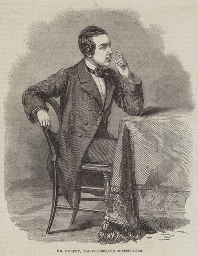 Il signor Morphy, il celebre giocatore di scacchi (incisione) da English School