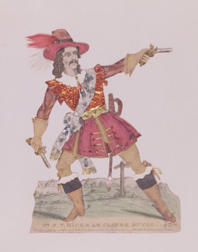 Il signor N.T. Hicks nei panni del bandito francese Claude Duval (1643-70) da English School