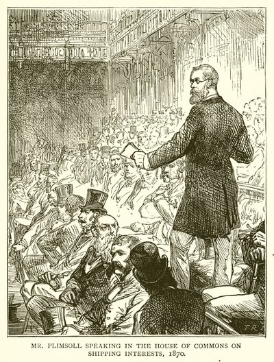 Il signor Plimsoll parla alla Camera dei Comuni sugli interessi marittimi, 1870 da English School