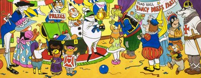Mr Toad che presenta premi a una festa in maschera da English School
