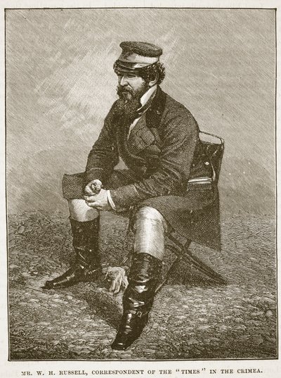 Mr W H Russell, corrispondente del Times in Crimea, illustrazione da Cassells Illustrated History of England da English School