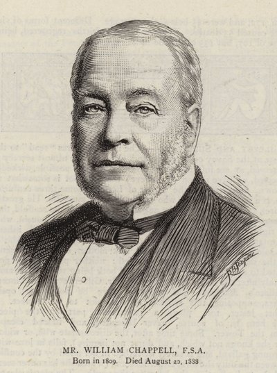 Mr William Chappell, FSA da English School