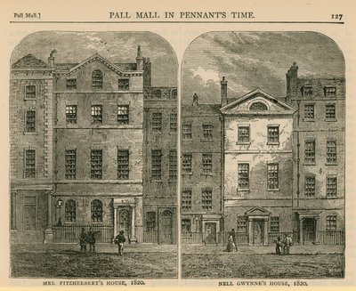 La casa di Mrs Fitzherbert e la casa di Nell Gwynne, 1820 da English School