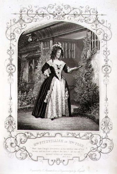 Mrs Fitzwilliam come Mrs Page, Atto II Scena 1, in 