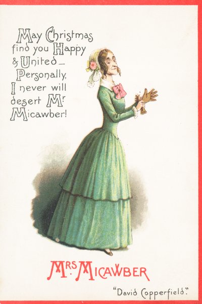 Signora Micawber, cartolina di Natale da English School