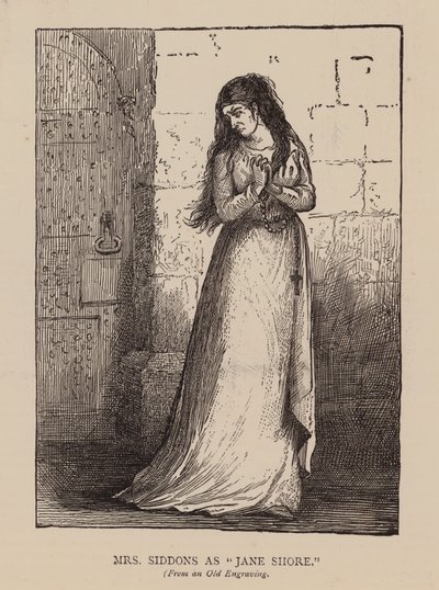 La signora Siddons come "Jane Shore" (incisione) da English School