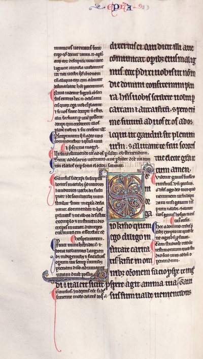 Ms.27, f.132v: Pagina da una copia annotata del Nuovo Testamento da English School