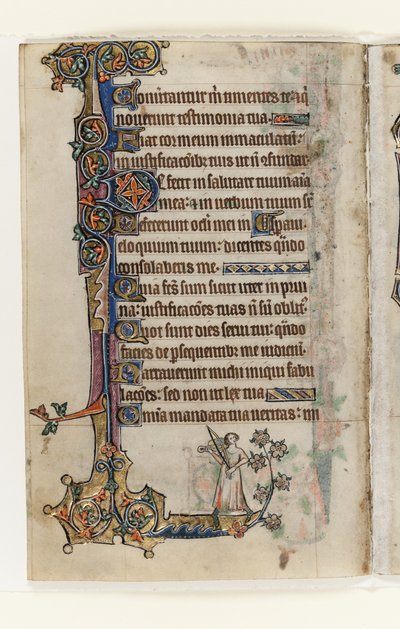 Ms 1-2005, f.175v, dal Salterio di Macclesfield, Uso di Sarum, East Anglia, c.1330 da English School