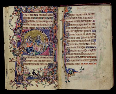 Ms 1-2005, ff.161v-162r: Il Padre e il Figlio, iniziale istoriata D dal Salterio di Macclesfield, Uso di Sarum, East Anglia, c.1330 da English School
