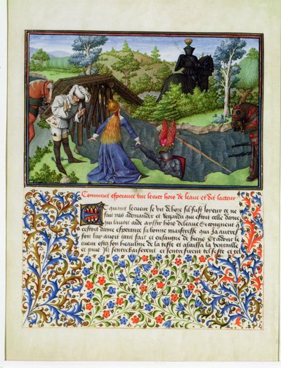 Ms. 2597 Speranza tira Cuore fuori dal Fiume delle Lacrime, edizione facsimile di Livre du Coeur d