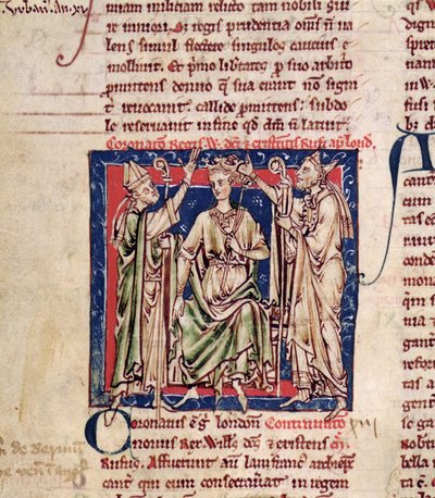 Guglielmo II (c.1057-1100), miniatura da Flores Historiarum, di Matthew Paris, 1250-52 da English School
