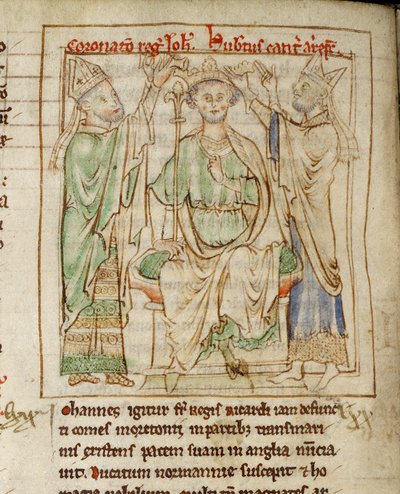 Ms 6712 (A.6.89) fol.144v Re Giovanni (1167-1216), miniatura da 