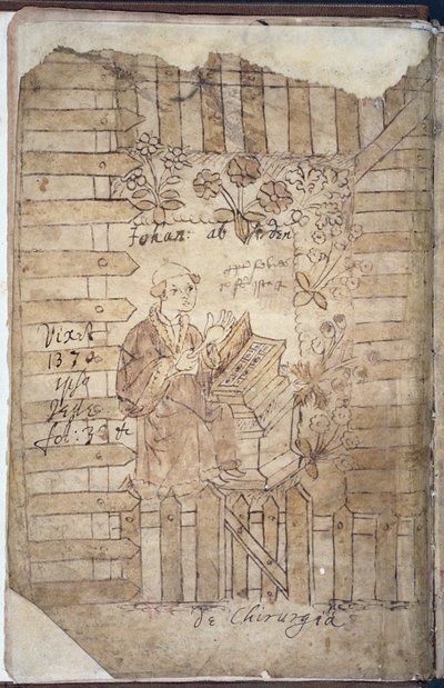 Arderne nel giardino delle erbe, da Incerti Avctoris di Johannis Arderne da English School
