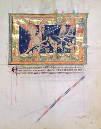 Ms L.A. 139-Lisboa fol.33 Il drago che fa guerra ai fedeli, dall