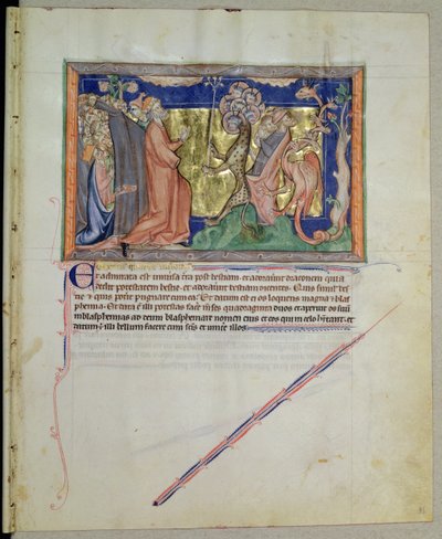 Ms L.A. 139-Lisboa fol.35 Il popolo che adora la bestia e il drago, dall
