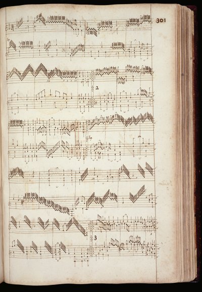 Mu Ms 168, p.301: Pagina dal Fitzwilliam Virginal, un
