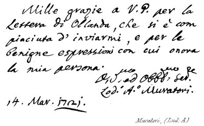 Muratori (Lud: A) da English School