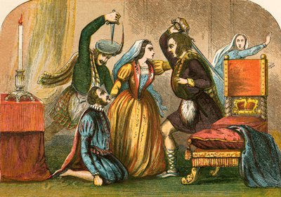 Omicidio di David Rizzio alla presenza di Maria Stuarda da English School