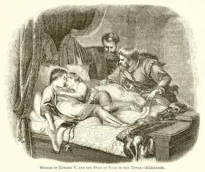 Omicidio di Edoardo V e del duca di York nella Torre. - Hildebrandt da English School