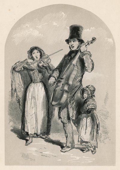 Musica in strada, 1849 da English School