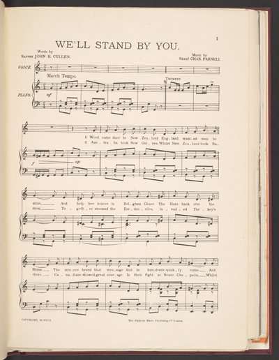 Spartito della canzone 
