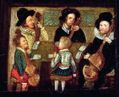 Musicisti a Wadley House (dettaglio) da English School