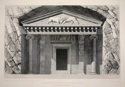 Myra - Tomba scavata nella roccia, pub. 1863 da English School