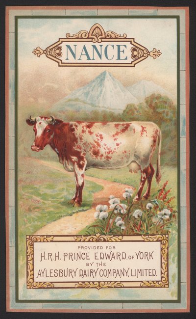 Nance, pubblicità per la Aylesbury Dairy Company da English School