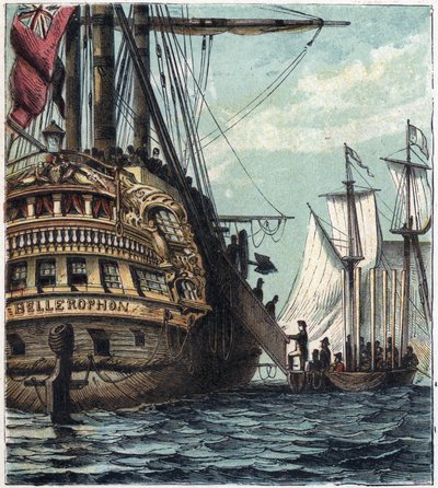 Napoleone I è consegnato agli inglesi. Imbarco di Napoleone per Sant
