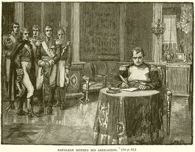 Napoleone firma la sua abdicazione da English School