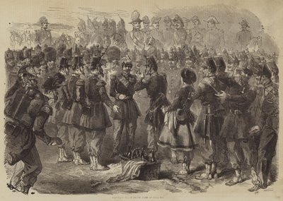 Napoleone III in campo a Chalons (incisione) da English School
