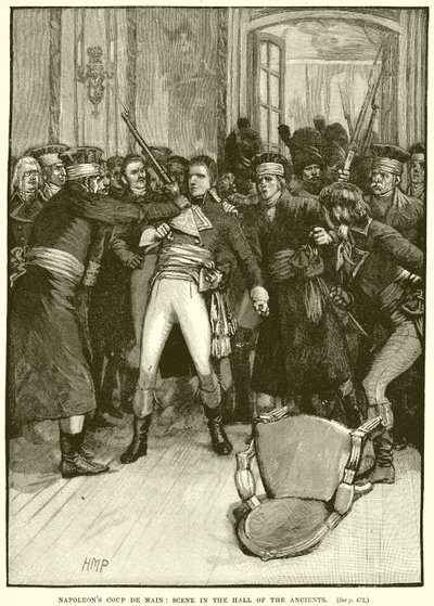 Il colpo di mano di Napoleone: Scena nella Sala degli Antichi da English School
