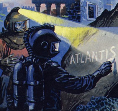 Nemo scrisse Atlantide su pietra calcarea da English School