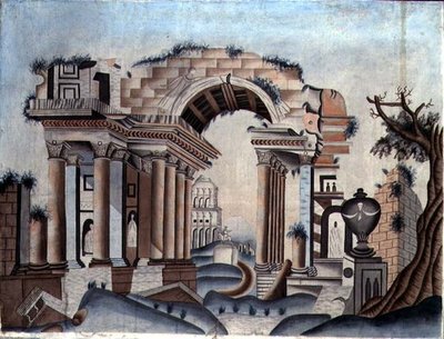Rovine neoclassiche, c.1820 da English School
