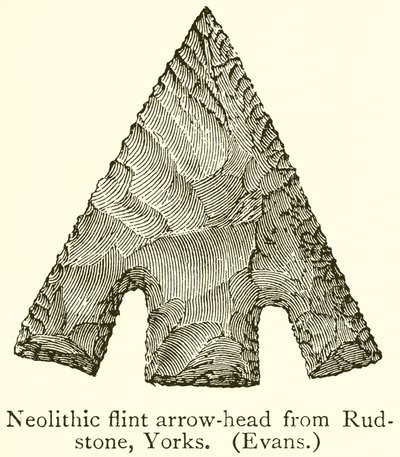 Punta di Freccia in Selce Neolitica da Rudstone, Yorks. (Evans) da English School