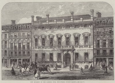Nuovo edificio del Garrick Club, King-Street, Covent-Garden (incisione) da English School