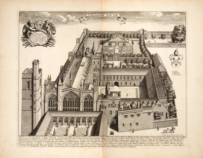 New College, tavola 19 da Oxonia Illustrata di David Loggon, Oxford 1675 da English School
