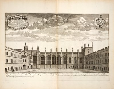 New College, tavola 20 da Oxonia Illustrata di David Loggon, Oxford 1675 da English School