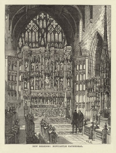 Nuovo reredos, cattedrale di Newcastle da English School