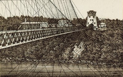 Nuovo Ponte Sospeso (litografia) da English School