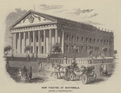 Teatro nuovo in Guatemala (incisione) da English School