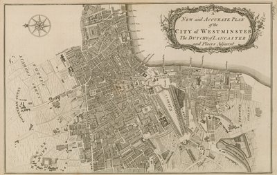 Nuovo e accurato piano della città di Westminster, il Ducato di Lancaster e i luoghi adiacenti da English School