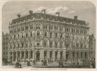 Nuovi edifici della City Offices Company, Lombard Street, Londra da English School