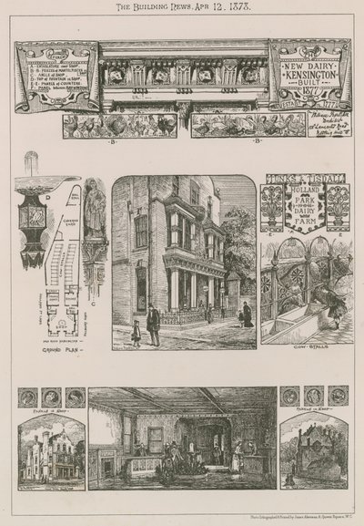 Nuovo caseificio, Kensington, costruito nel 1777 da English School