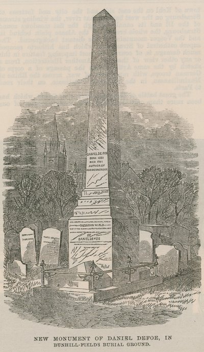 Nuovo monumento a Daniel Defoe da English School