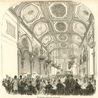Nuova sala da musica, Evans Hotel, Covent Garden, Londra da English School